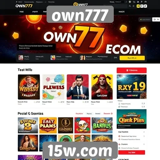 User experience no site own777 e sua interface